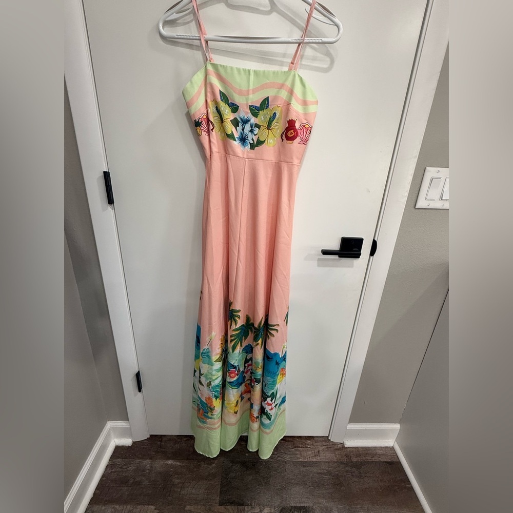 X&Z Floral Tropical Vacation Maxi Dress Size L